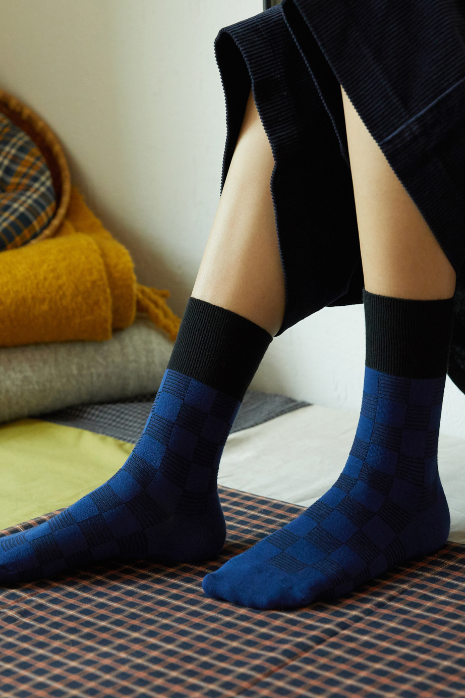 チェックシリーズ 22.5-27.5cm ユニセックスフリーサイズ｜ソックス