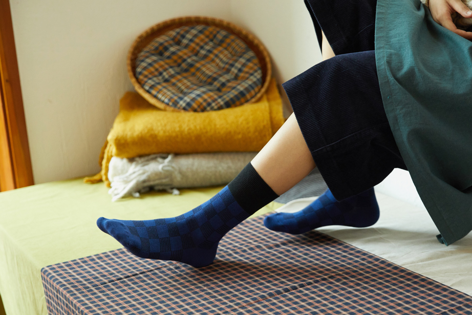 チェックシリーズ 22.5-27.5cm ユニセックスフリーサイズ｜ソックス