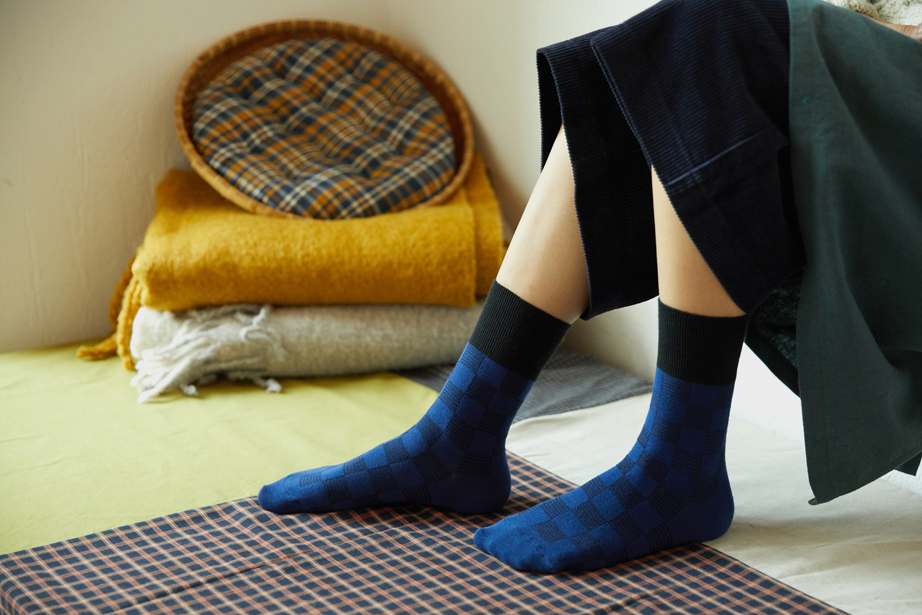 チェックシリーズ 22.5-27.5cm ユニセックスフリーサイズ｜ソックス