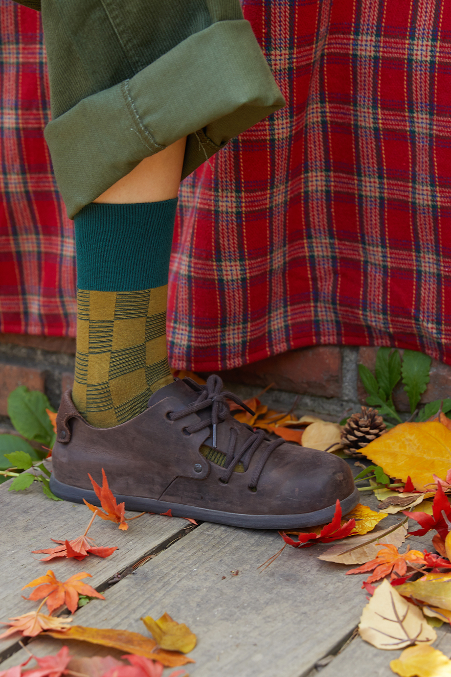 チェックシリーズ 22.5-27.5cm ユニセックスフリーサイズ｜ソックス