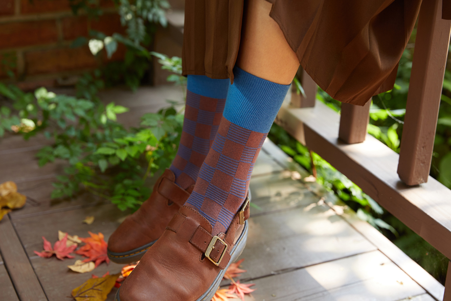 チェックシリーズ 22.5-27.5cm ユニセックスフリーサイズ｜ソックス