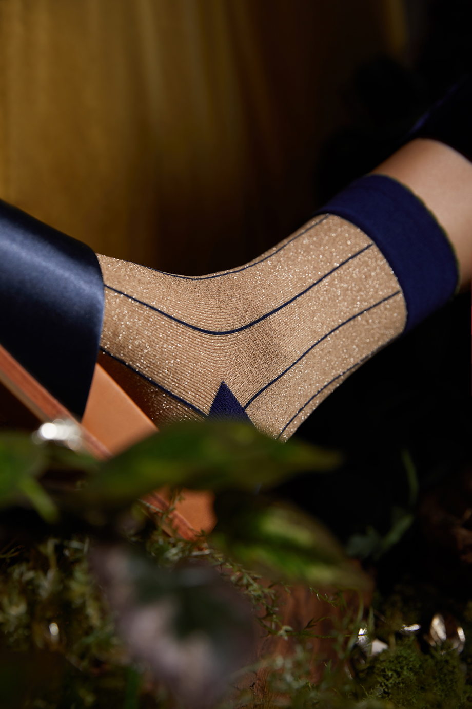 ラメライン シリーズ22-26cm ウィメンズ向けフリーサイズ｜ソックス