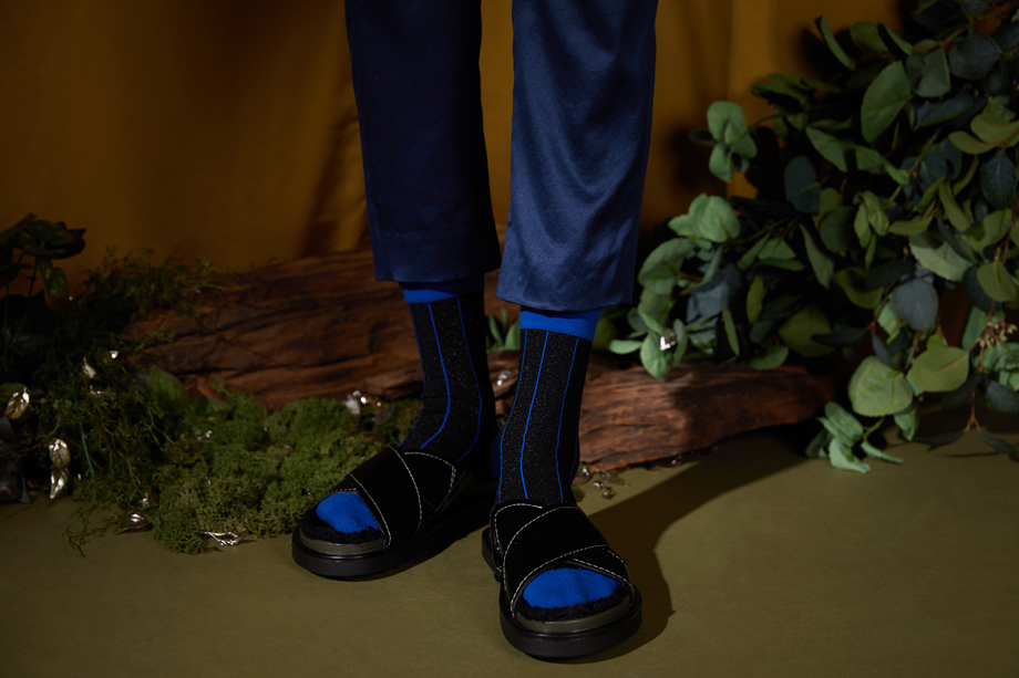 ラメライン シリーズ22-26cm ウィメンズ向けフリーサイズ｜ソックス