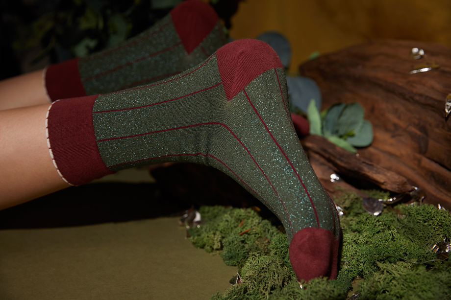 ラメライン シリーズ22-26cm ウィメンズ向けフリーサイズ｜ソックス