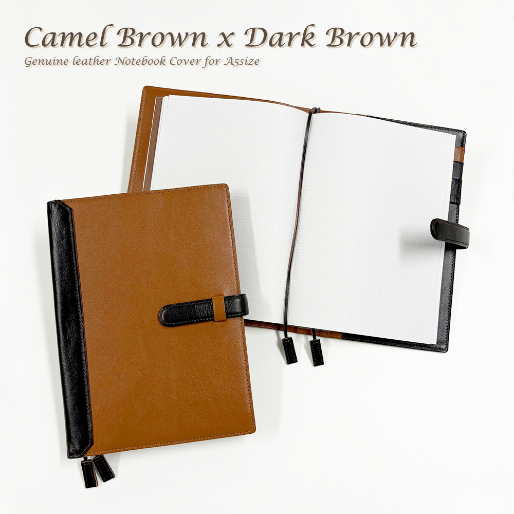 【名入れ可】本革 手帳カバー A5サイズ ベルト付き LR0014