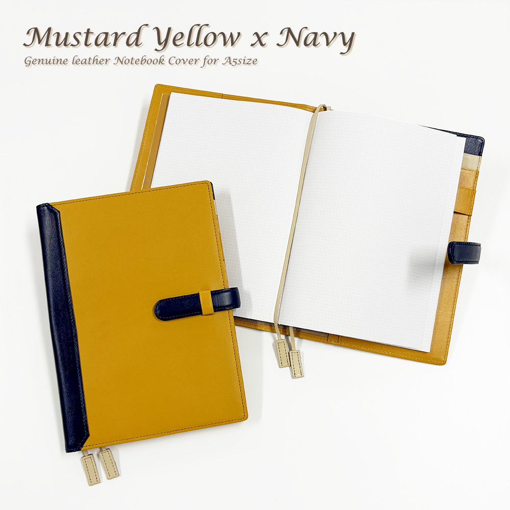 【名入れ可】本革 手帳カバー A5サイズ ベルト付き LR0014