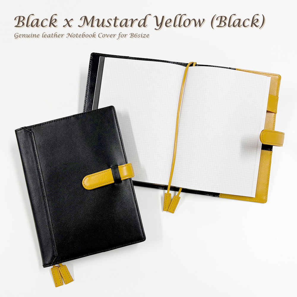 【名入れ可】本革 手帳カバー B6サイズ ベルト付き LR0027