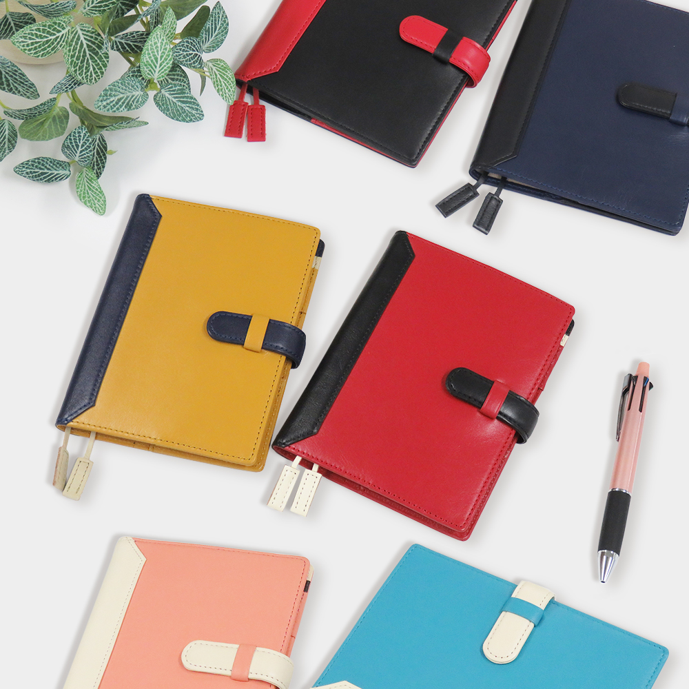 【名入れ可】本革 手帳カバー A6/文庫本サイズ ベルト付き LR0017