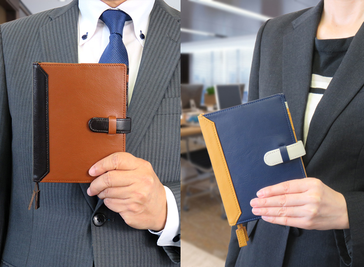 【名入れ可】本革 手帳カバー A6/文庫本サイズ ベルト付き LR0017