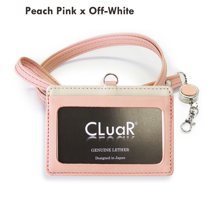 【名入れ可】本革 リール付きIDカードホルダー 横型 LR0010