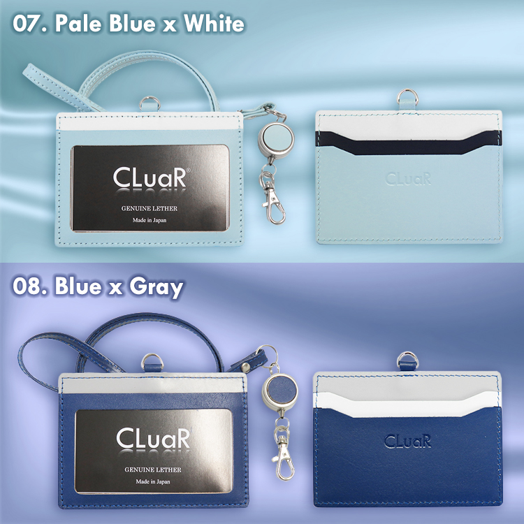 【名入れ可】本革 リール付きIDカードホルダー 横型 日本製 LR0019