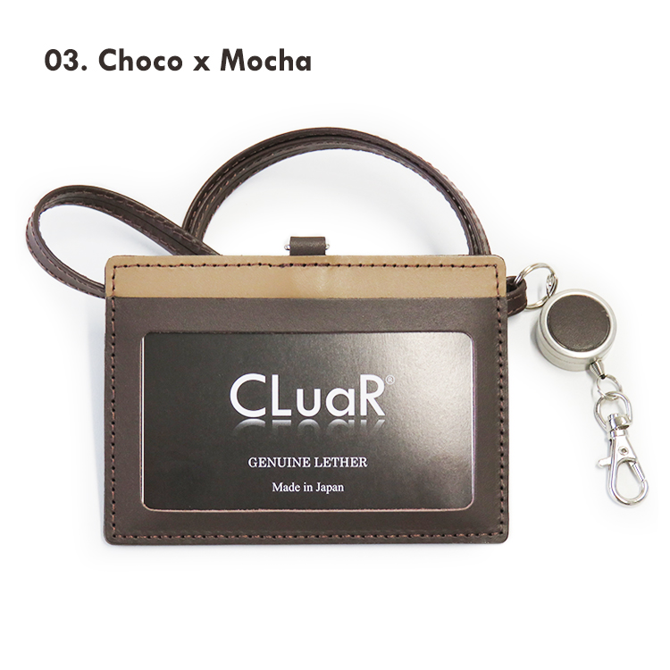 【名入れ可】本革 リール付きIDカードホルダー 横型 日本製 LR0019