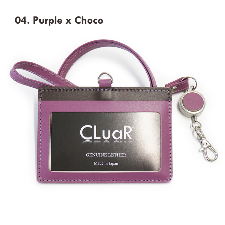 【名入れ可】本革 リール付きIDカードホルダー 横型 日本製 LR0019