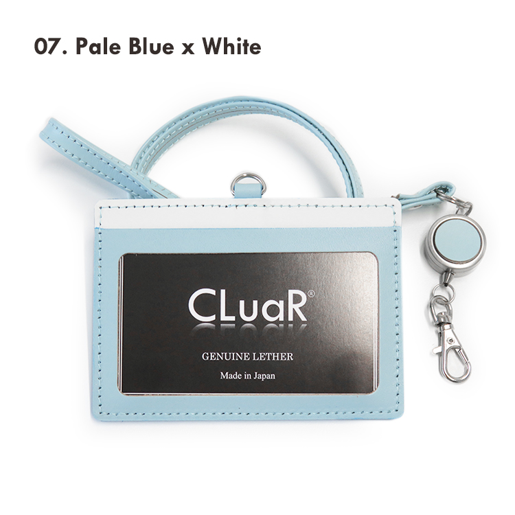 【名入れ可】本革 リール付きIDカードホルダー 横型 日本製 LR0019