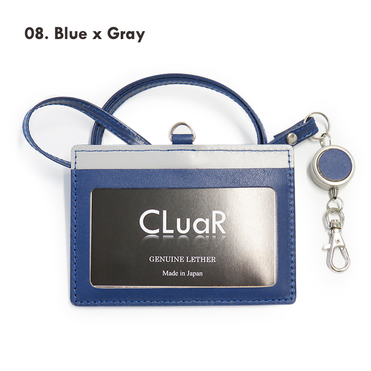 【名入れ可】本革 リール付きIDカードホルダー 横型 日本製 LR0019