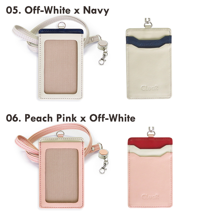 【名入れ可】本革 リール付きIDカードホルダー 縦型 LR0026N