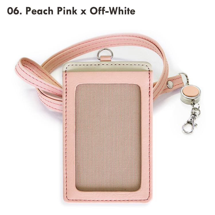 【名入れ可】本革 リール付きIDカードホルダー 縦型 LR0026N