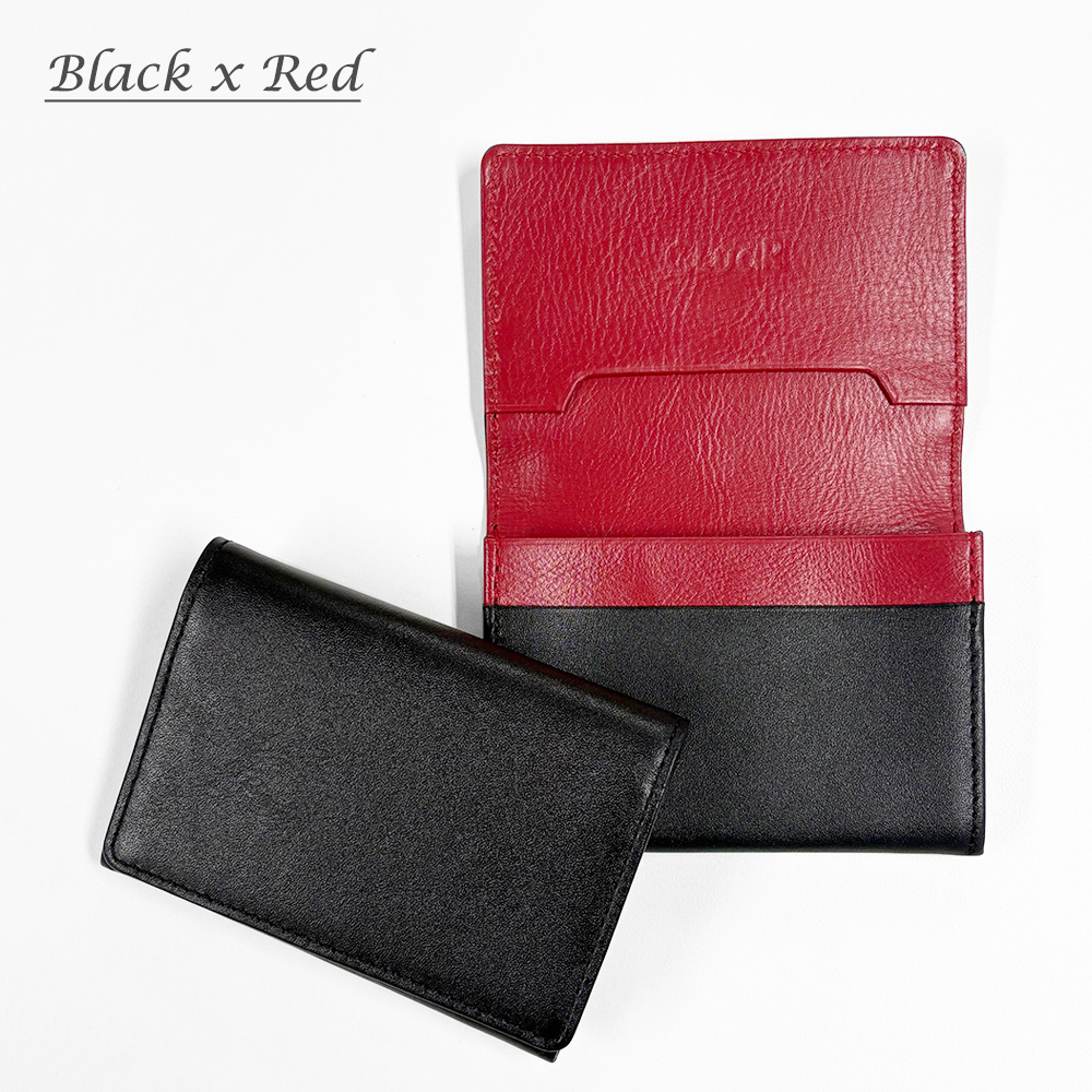 【名入れ可】本革 名刺入れ サブポケット付き 50枚対応 LR0008