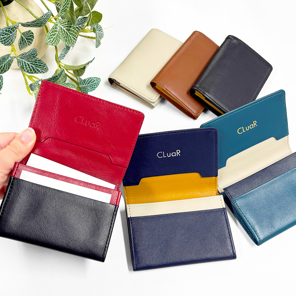 【名入れ可】本革 名刺入れ サブポケット付き 50枚対応 LR0008