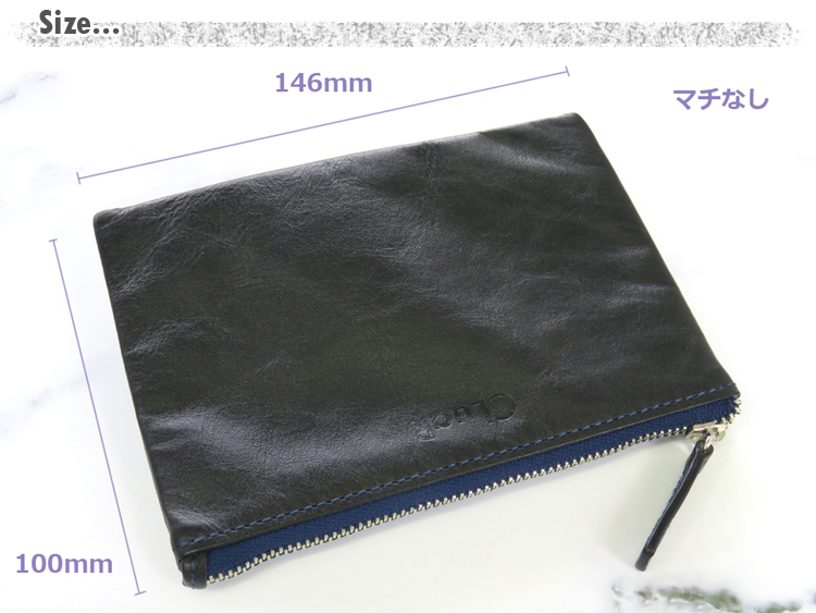 本革 ファスナーポーチ ミニ LR0016
