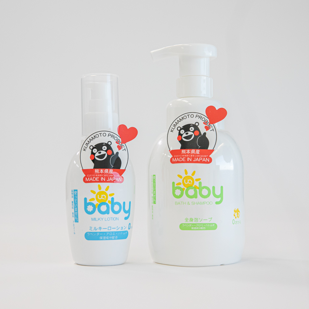 【出産祝いセット】6重織ガーゼ スリーパー＆スタイ・全身泡ソープ本体・ミルキーローション