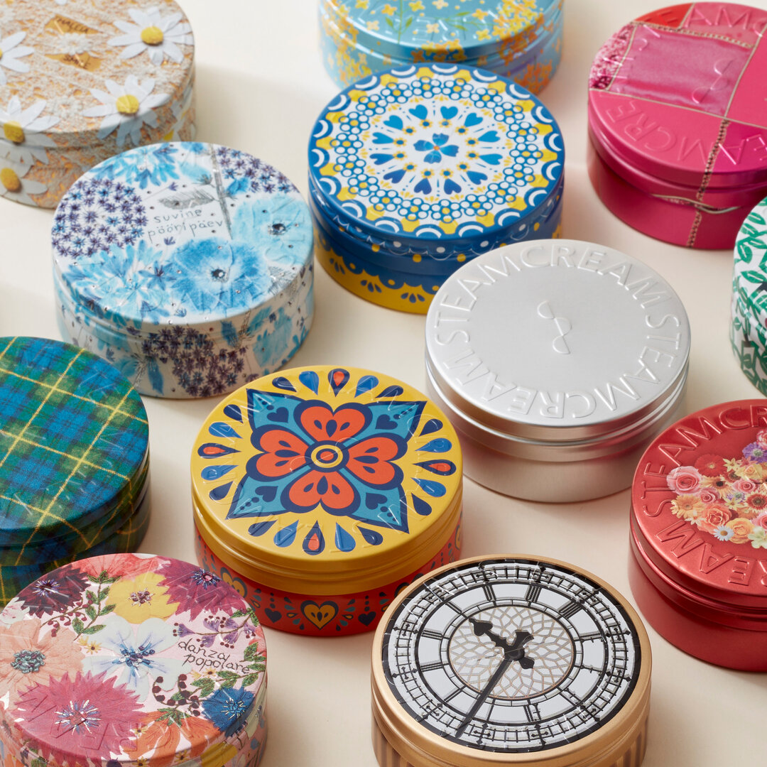 【肌がよろこぶ、ふわっふわの保湿クリーム】スチームクリーム　選べるデザイン缶（厳選された天然由来原料配合）