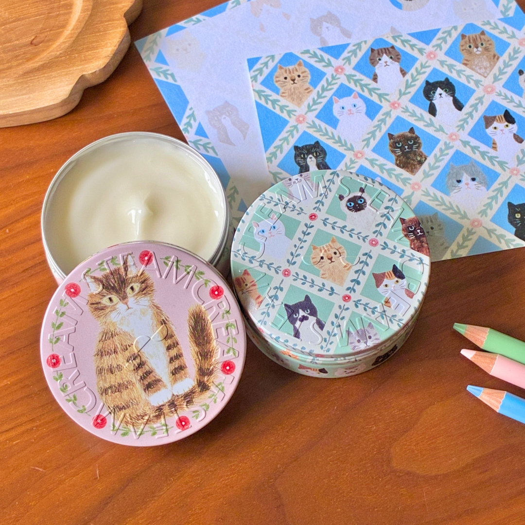 【肌がよろこぶ、ふわっふわの保湿クリーム】スチームクリーム　選べるデザイン缶（厳選された天然由来原料配合）