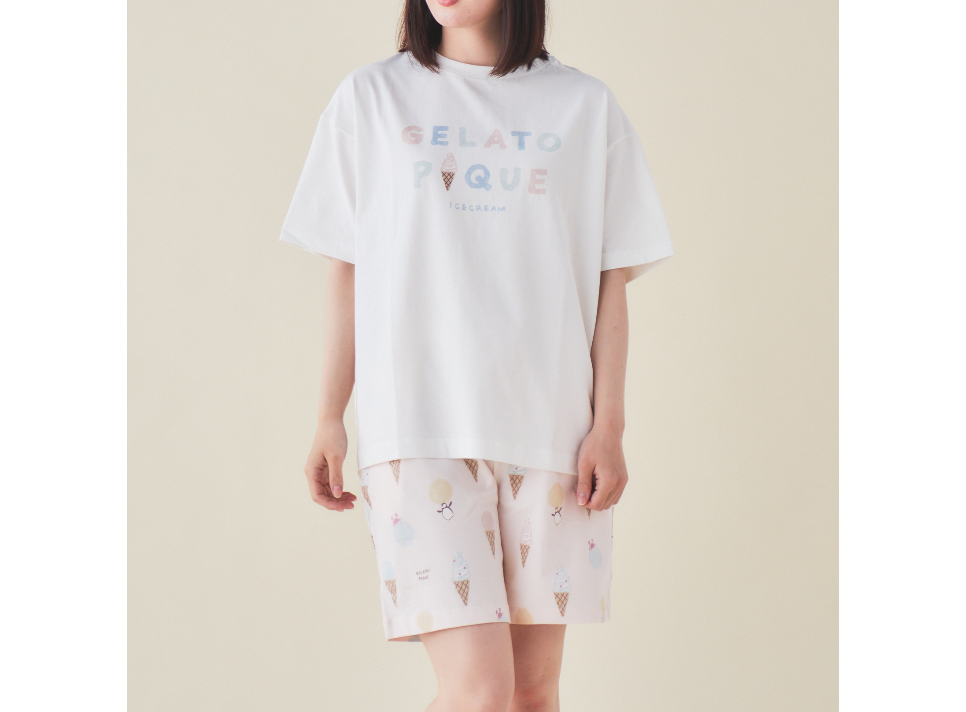 アイスクリームロゴ上下セット