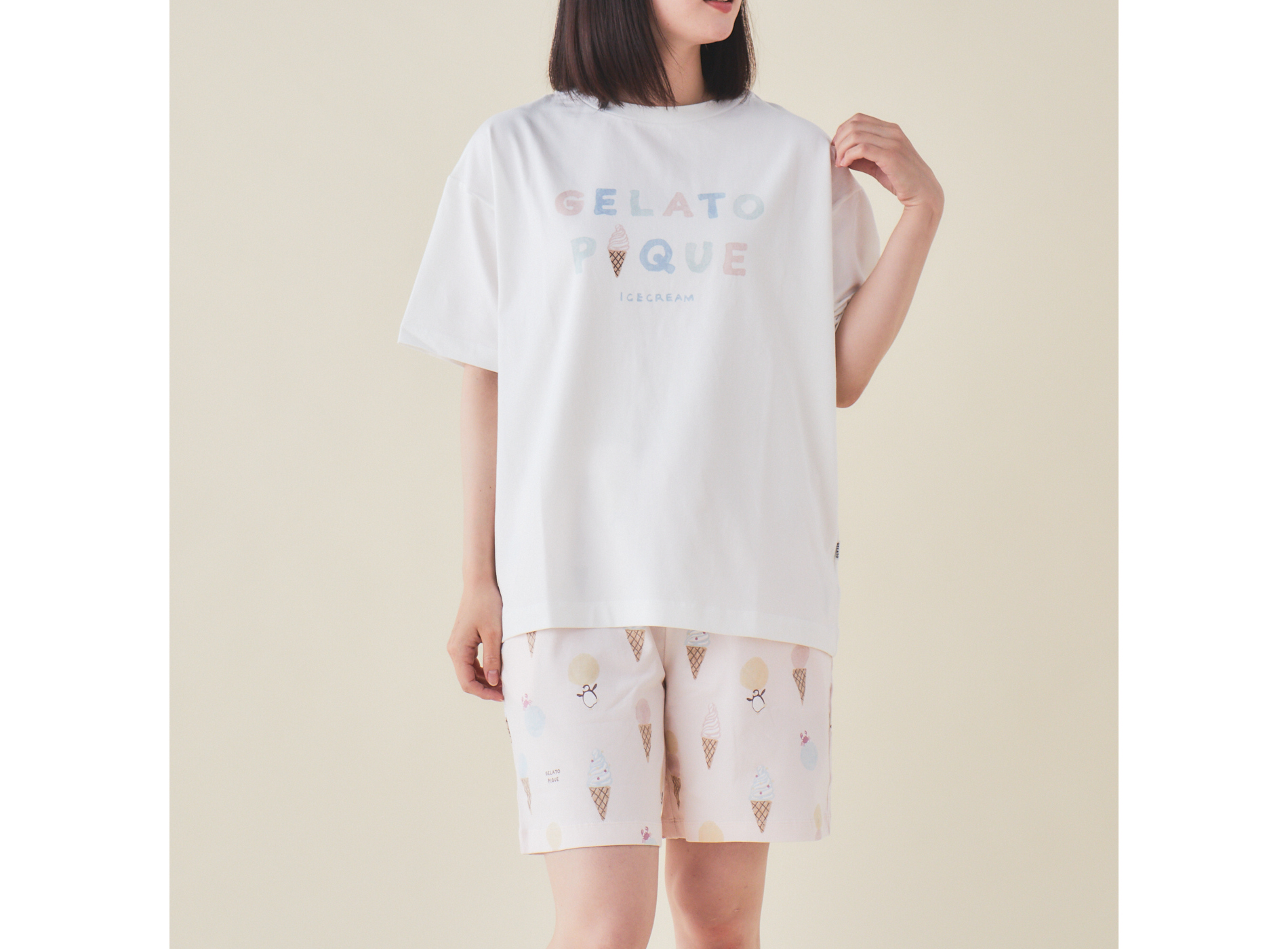 アイスクリームロゴ上下セット