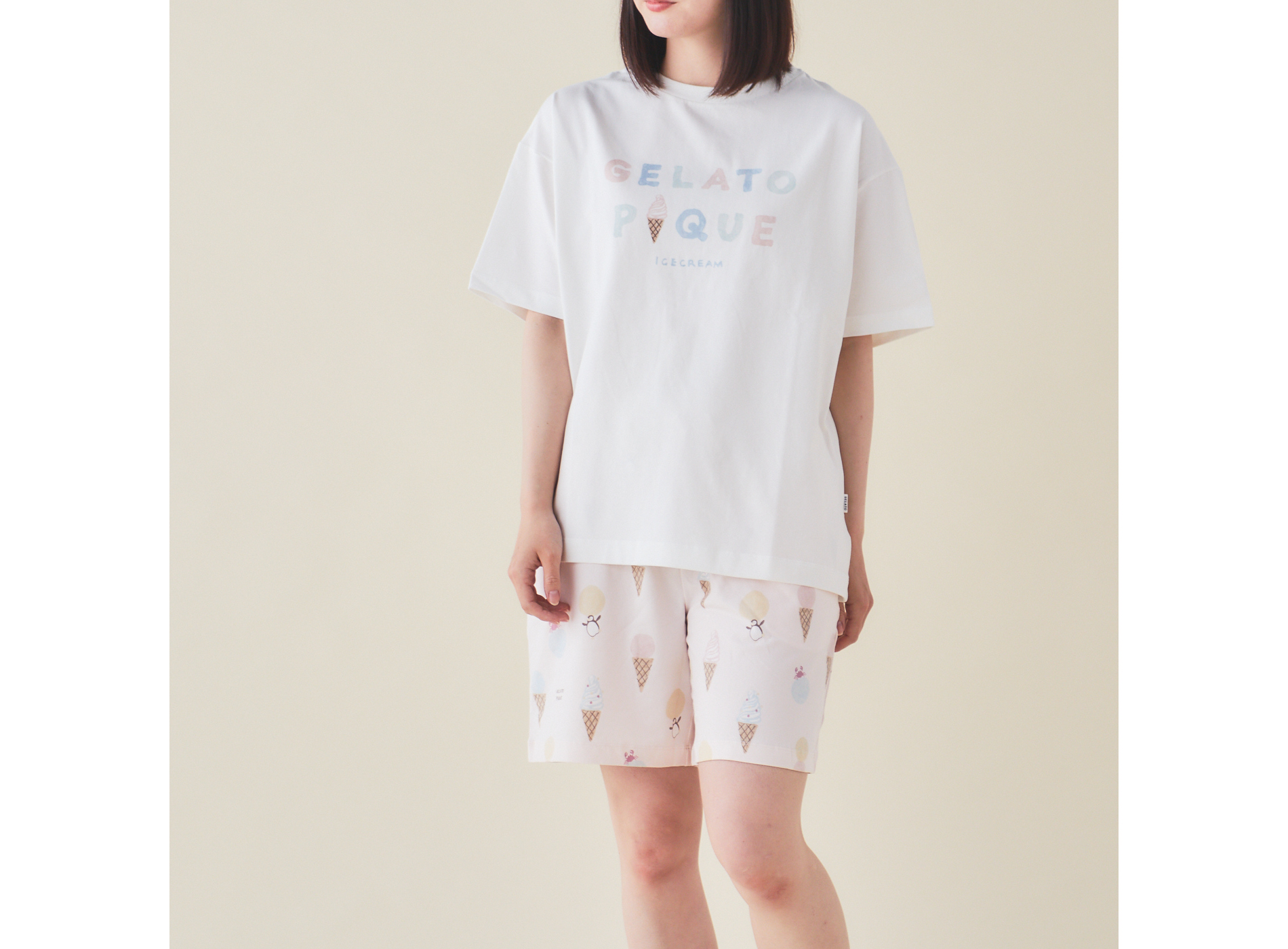 アイスクリームロゴ上下セット