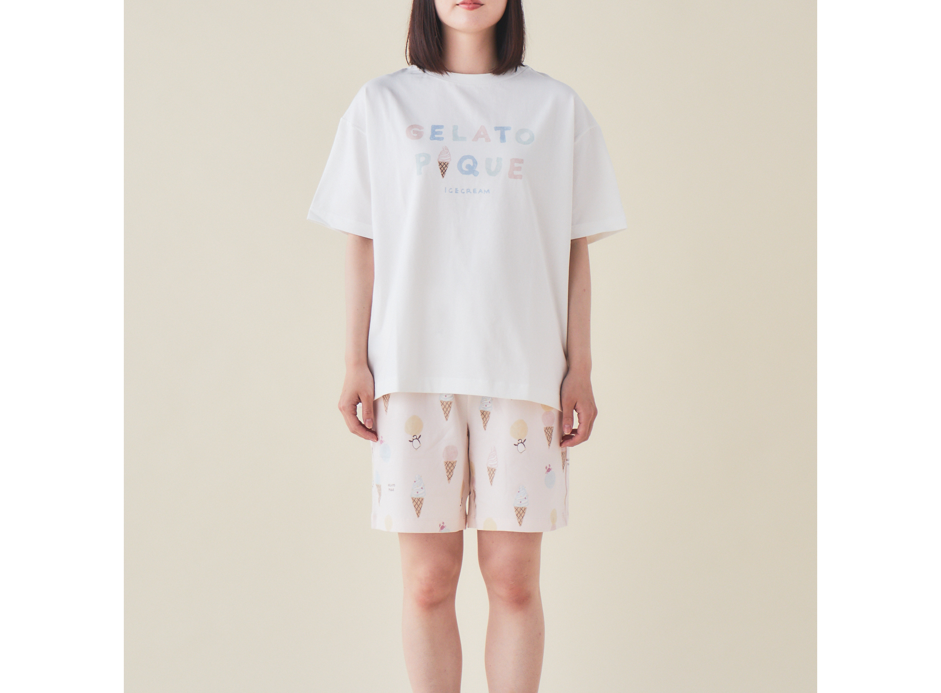 アイスクリームロゴ上下セット