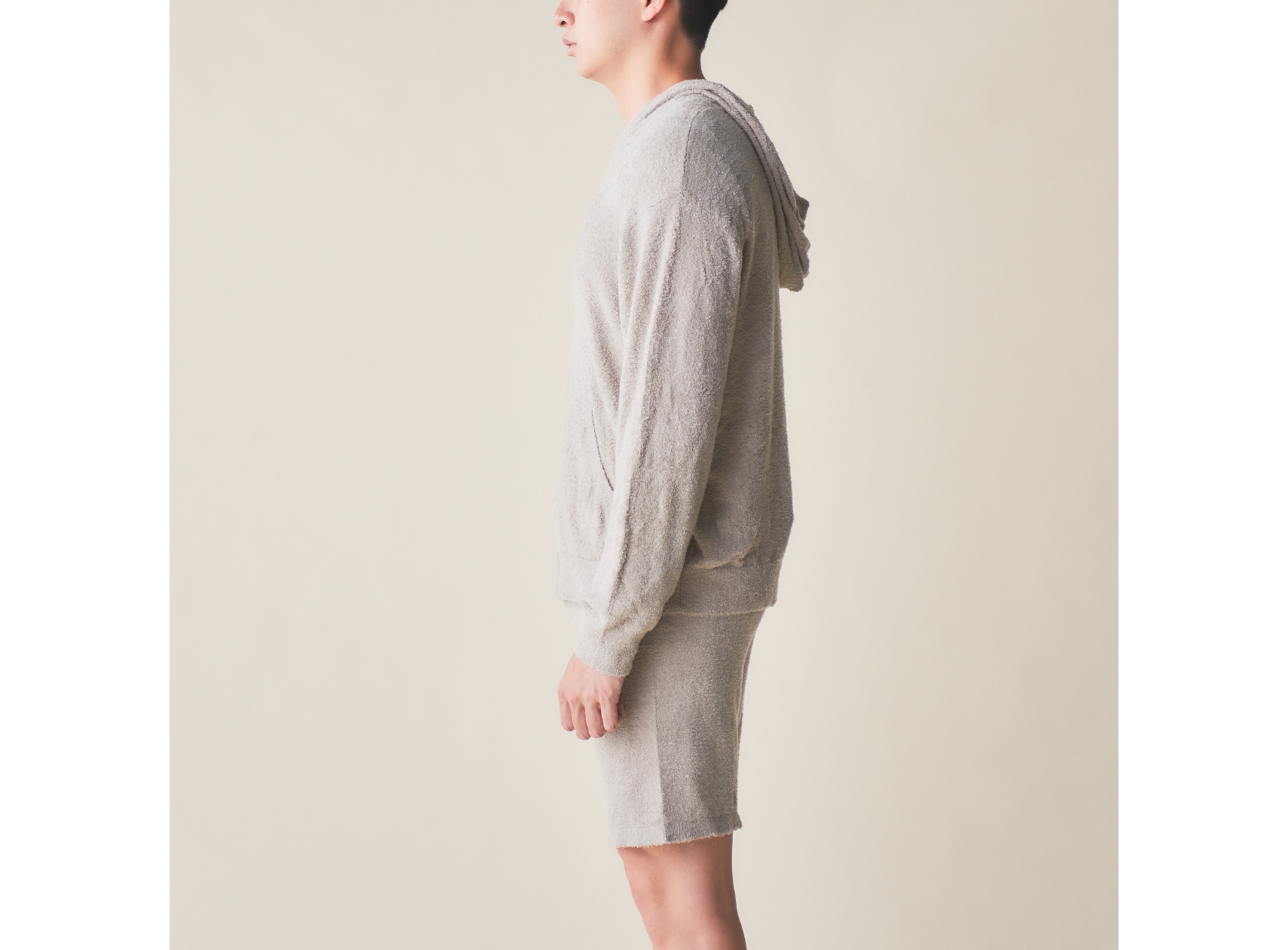 【HOMME】ウォッシャブルスムーズィーパーカー＆ハーフパンツセット