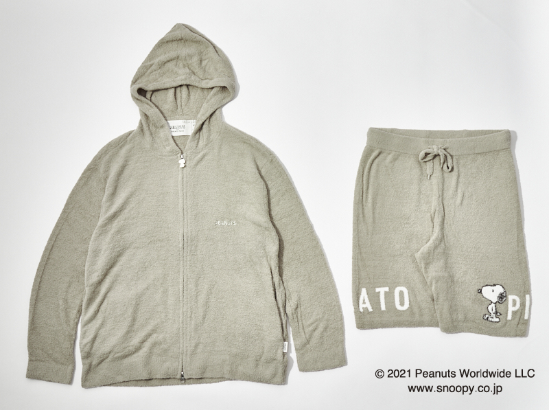 【SNOOPY】【HOMME】ロゴJQDパーカー＆ハーフパンツセット