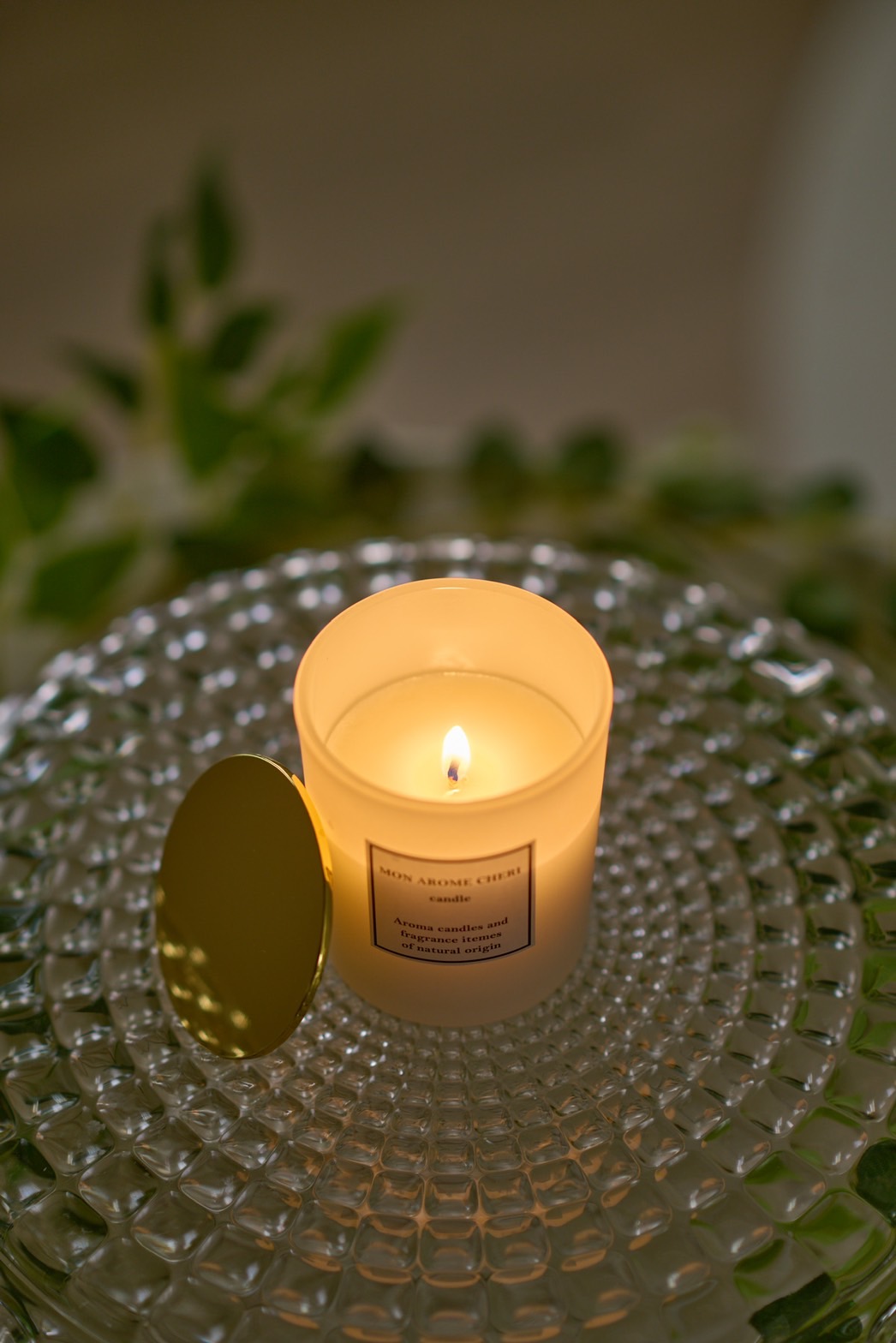 Soy aroma candle （大豆ワックスアロマキャンドル蓋付き） | MON