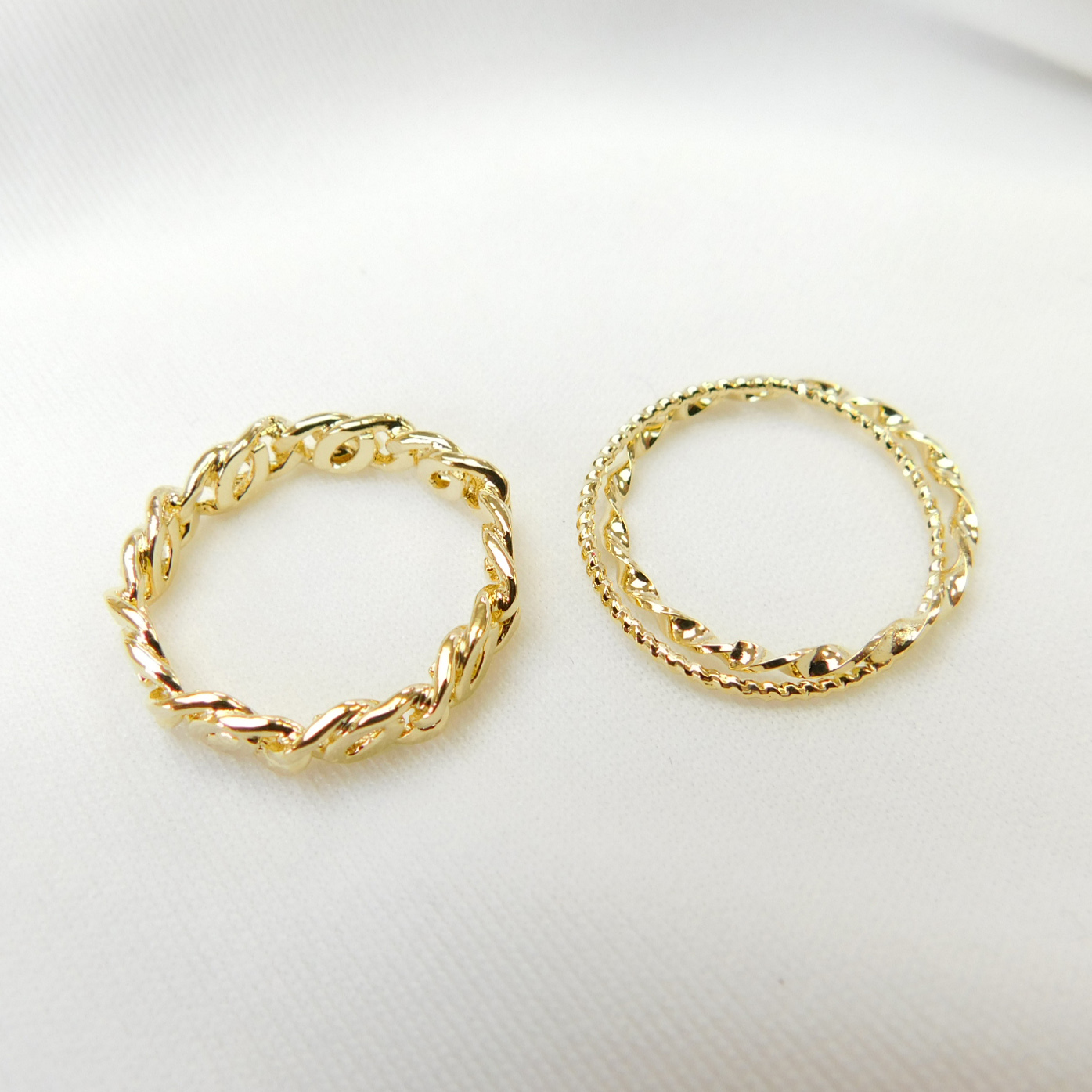 メタルチェーンモチーフリングセット