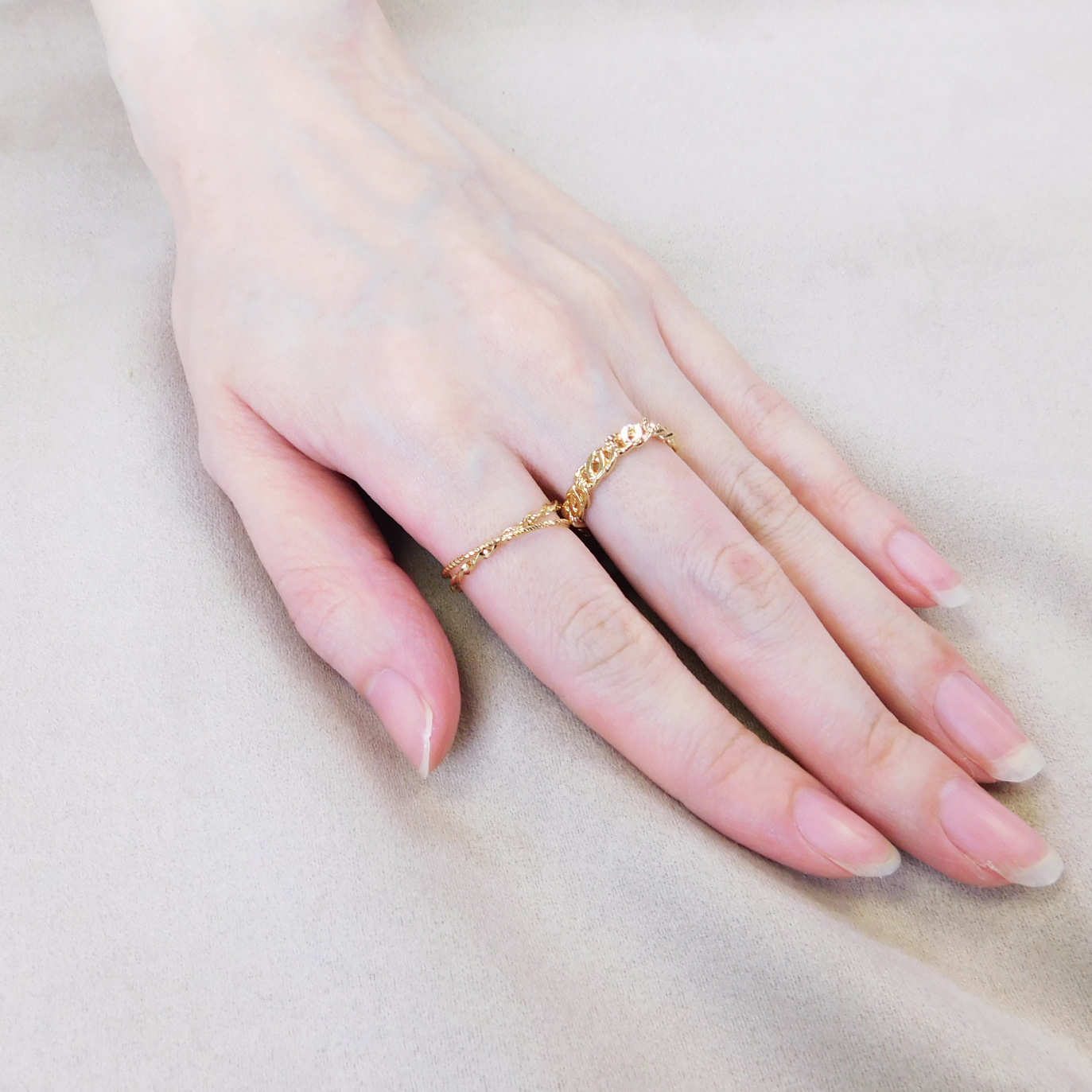 メタルチェーンモチーフリングセット