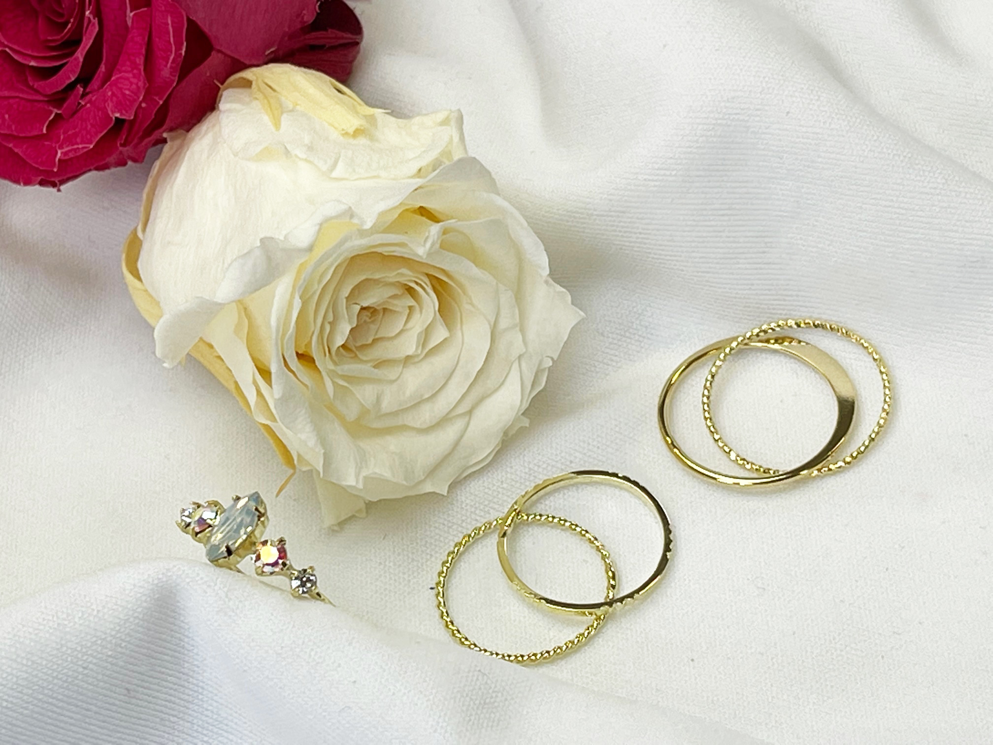 マーキスビジューリング＆メタルリングセット