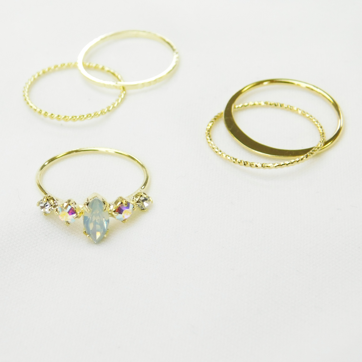 マーキスビジューリング＆メタルリングセット