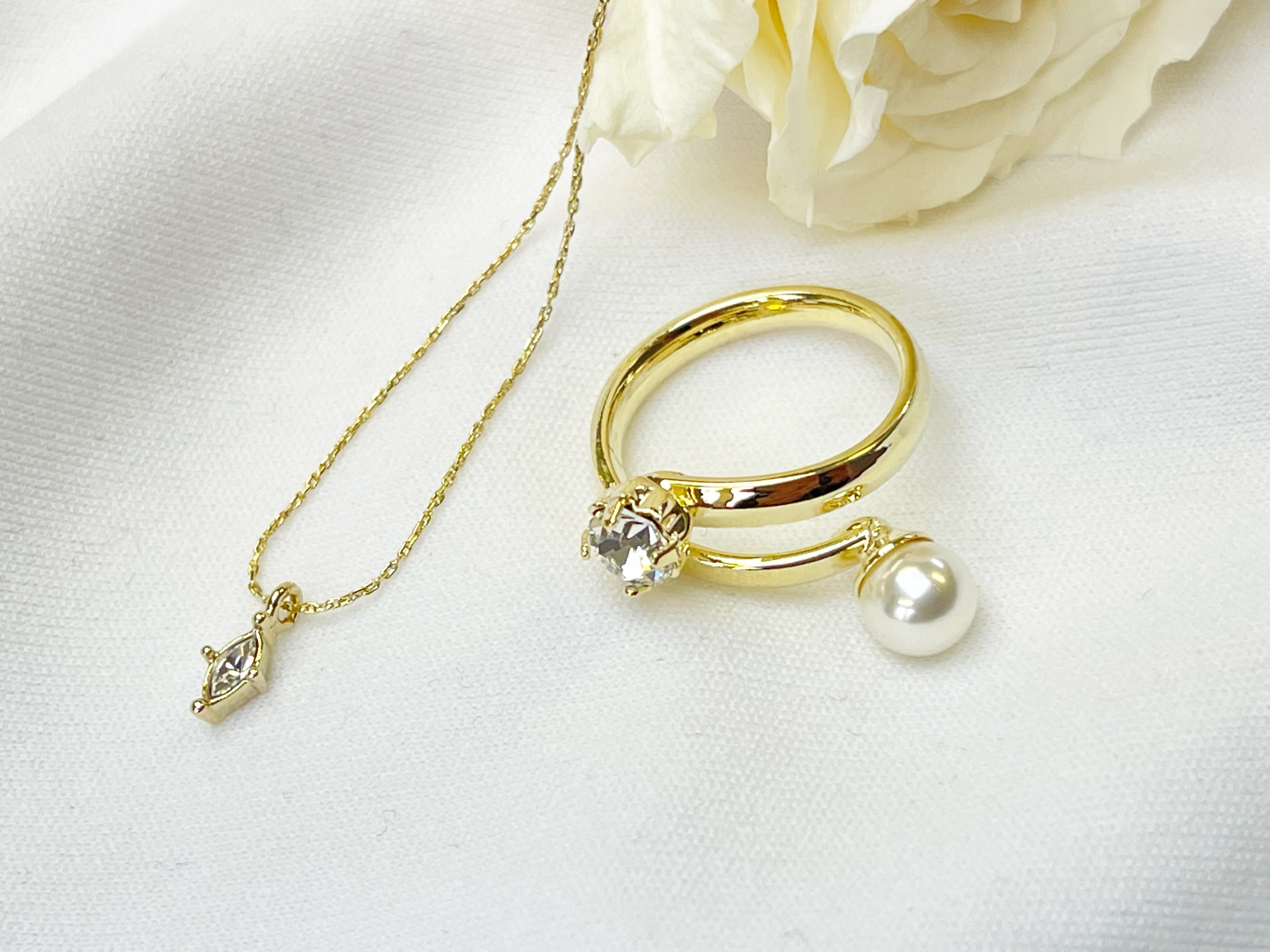 マーキスネックレス＆パールリングセット