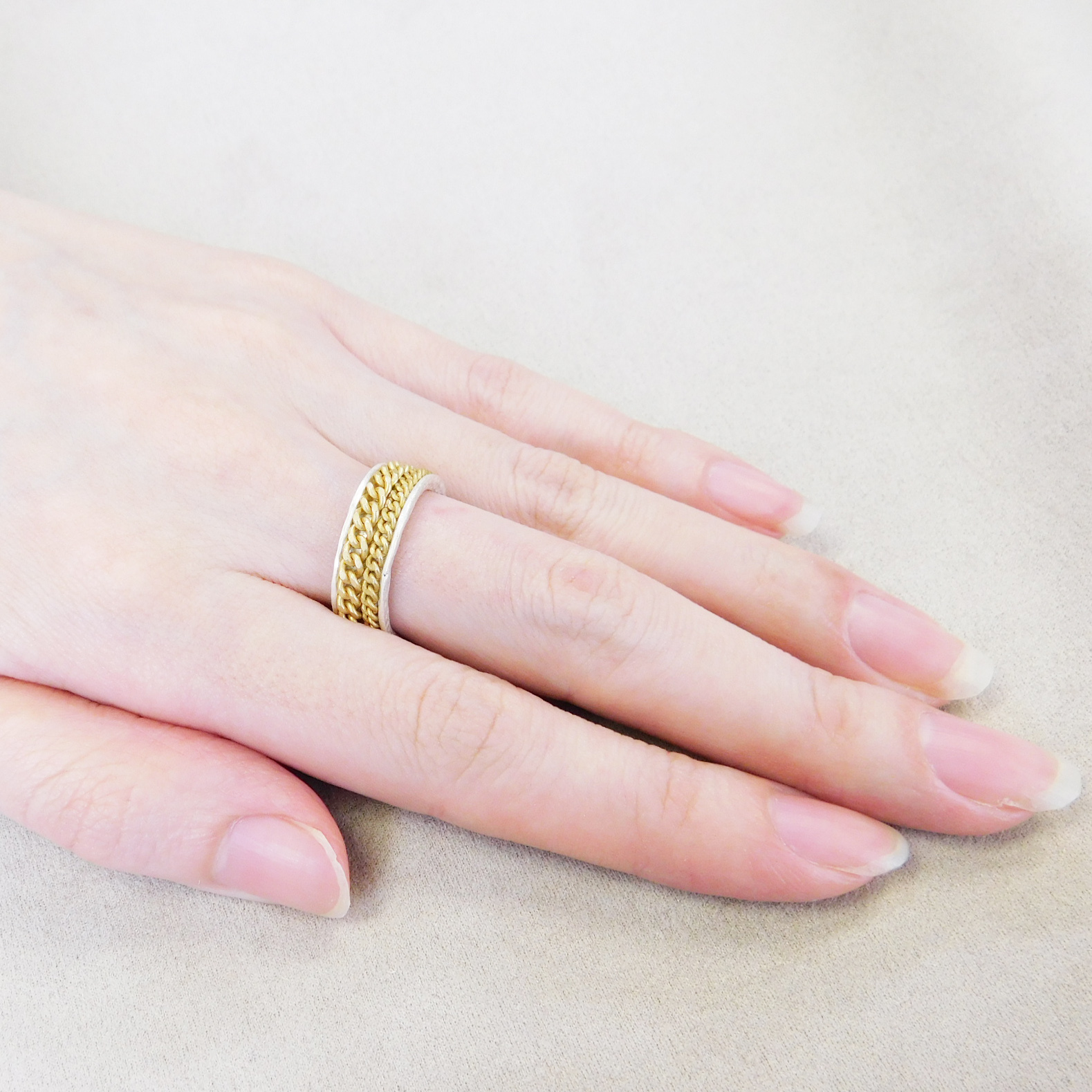 チェーンモチーフメタルリング