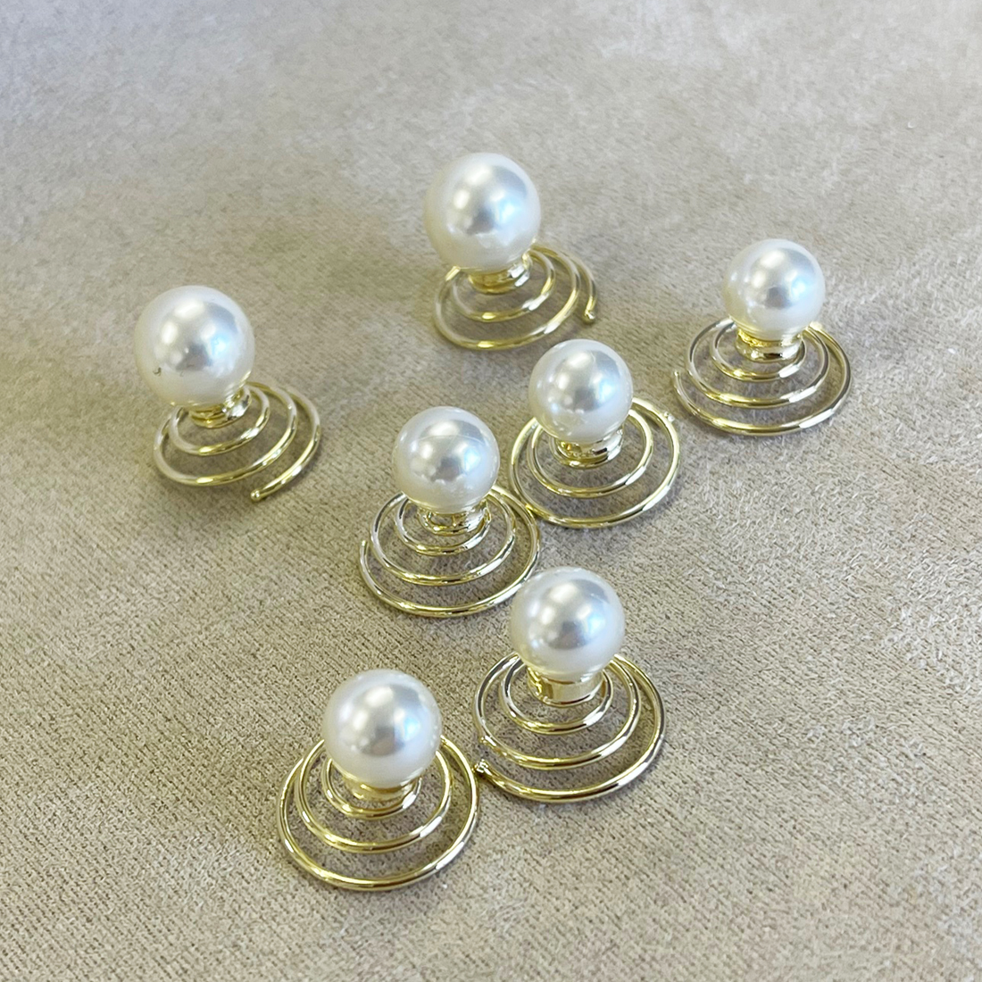 ヘアーチャーム　パール7個セット