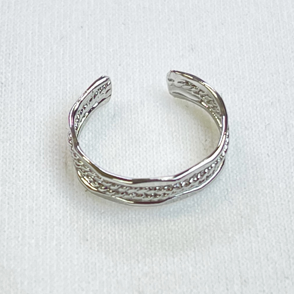 メタルミニデザイン＆シンプルウェーブイヤーカフセット（片耳用）