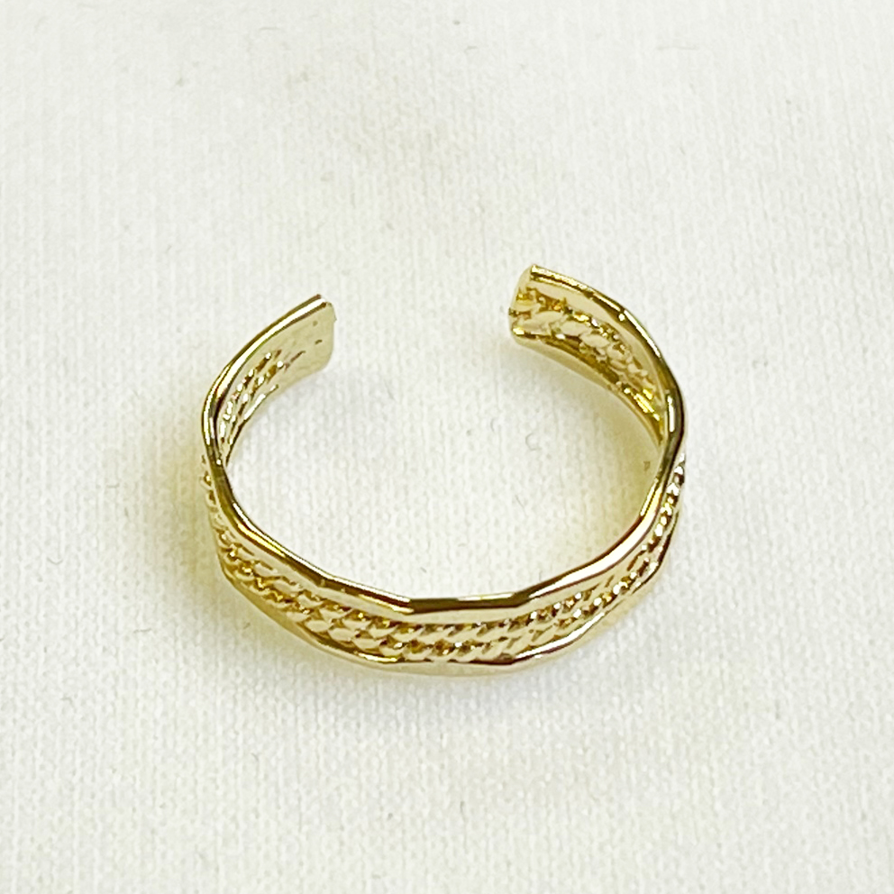 メタルミニデザイン＆シンプルウェーブイヤーカフセット（片耳用）