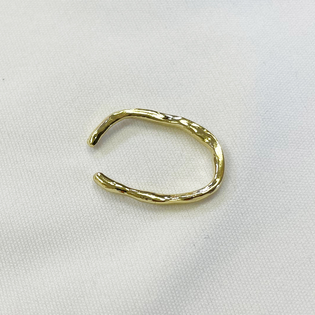 透かし蝶（左耳用）＆メタル細身ウェーブ（片耳用）イヤーカフセット