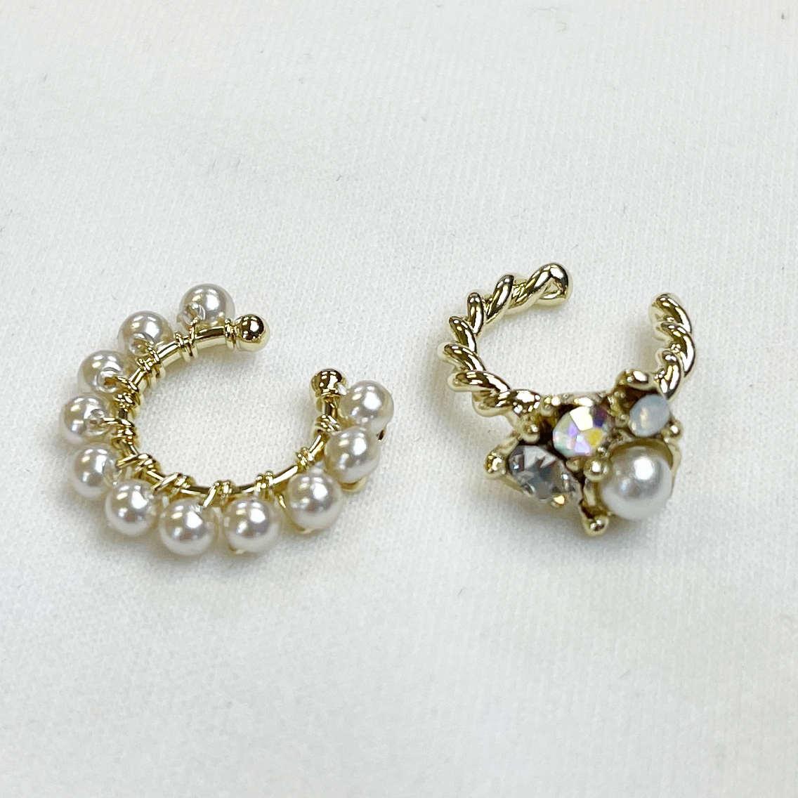 パールデザインイヤーカフ2個セット（片耳用）