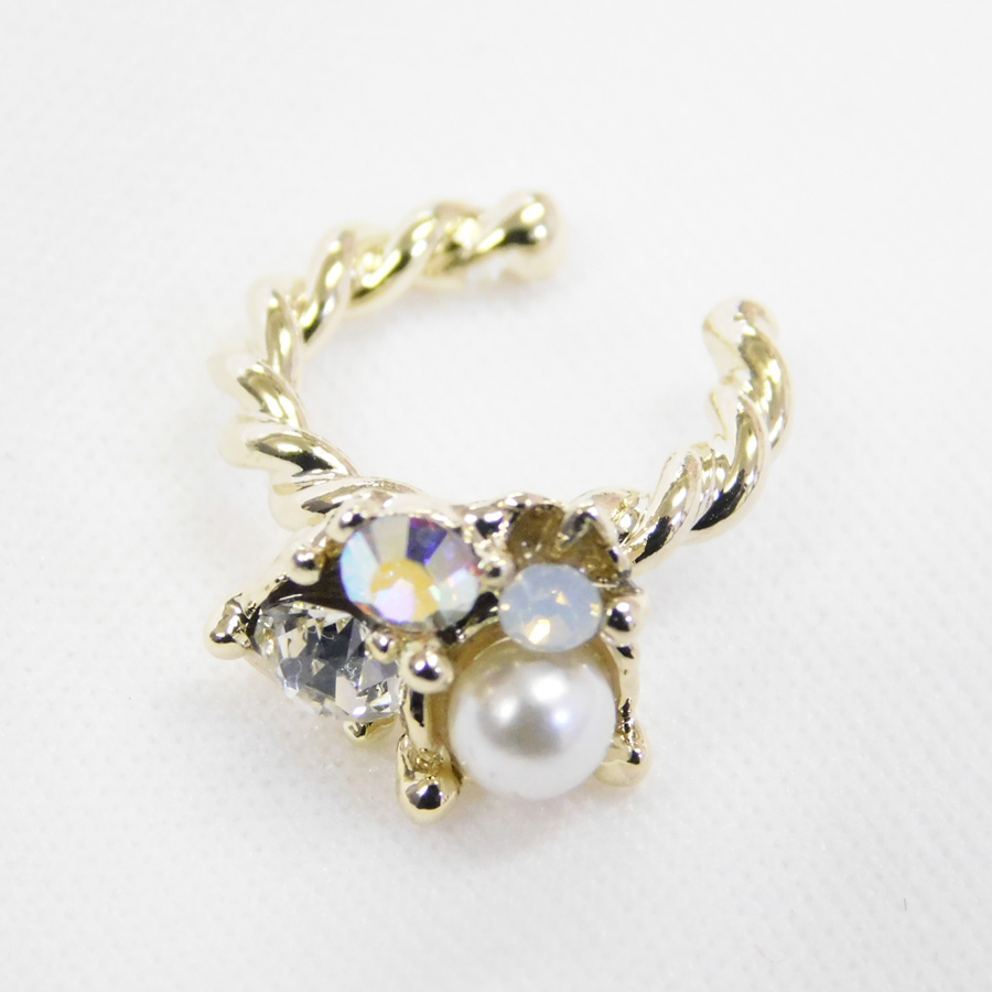 パールデザインイヤーカフ2個セット（片耳用）