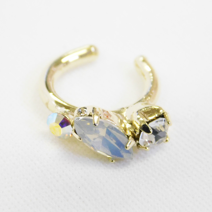 ラインストーン使いイヤーカフ2個セット（片耳用）