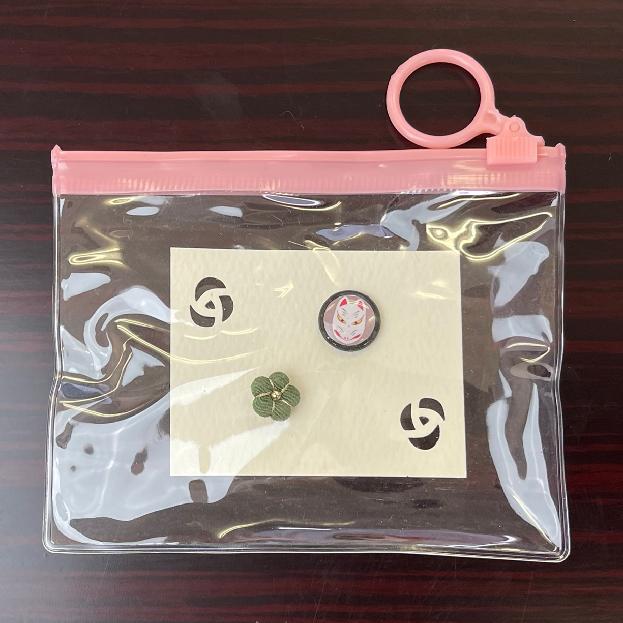 和風マスクピアス2個セット