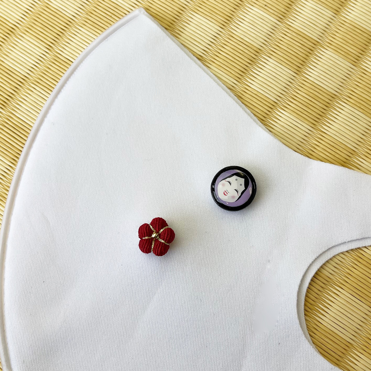 和風マスクピアス2個セット
