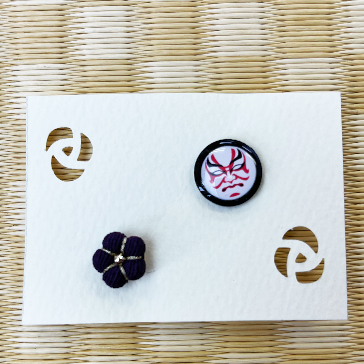 和風マスクピアス2個セット